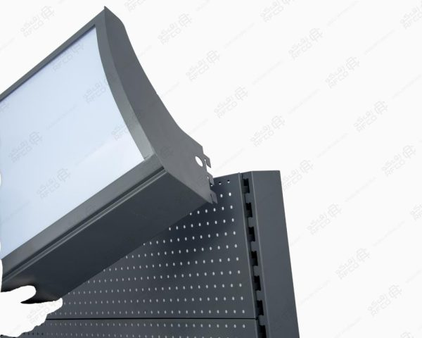 لوحات اعلانية على رفوف السوبرماركت مقوسة 100*35 سم - ابيض - تاج الهفوف للرفوف