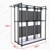 استاند عرض ملابس معدني دورين و4 اتجاهات | تصميم احترافي - تاج الهفوف للرفوف
