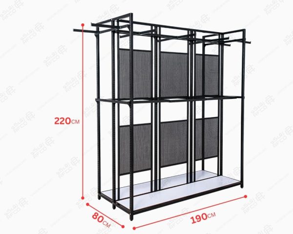 استاند عرض ملابس معدني دورين و4 اتجاهات | تصميم احترافي - تاج الهفوف للرفوف